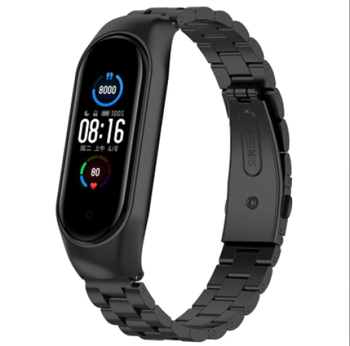 Bracelete Metálica para Xiaomi Mi Band 5 / 6 Preto